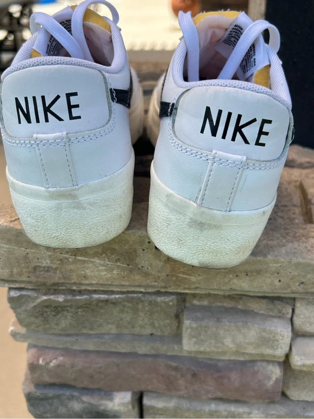 Nike White Low Blazer Platforms